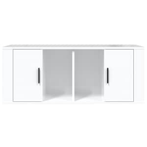 TV skříňka lesklá bílá 100x35x40 cm kompozitní dřevo - obrázek 5