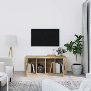 TV skříňka dub sonoma 100 x 35 x 40 cm kompozitní dřevo - obrázek 3