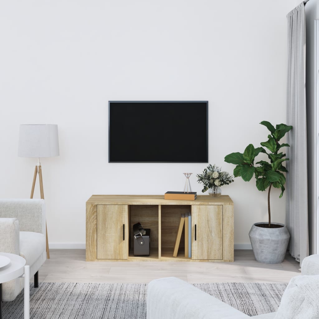 vida XL TV-Schrank Sonoma-Eiche 100x 35x 40 cm Holzwerkstoff