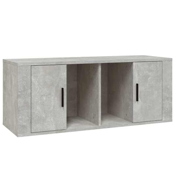 vidaXL telerikapp, betoonhall, 100 x 35 x 40 cm, tehispuit