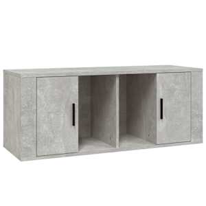 TV skříňka betonově šedá 100x35x40 cm kompozitní dřevo - obrázek 2