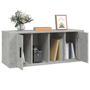 TV skříňka betonově šedá 100x35x40 cm kompozitní dřevo - obrázek 4