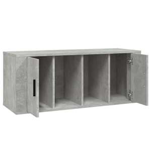 TV skříňka betonově šedá 100x35x40 cm kompozitní dřevo - obrázek 7