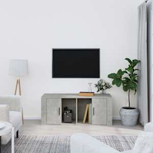 TV skříňka betonově šedá 100x35x40 cm kompozitní dřevo - obrázek 1