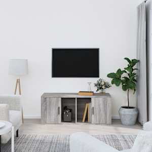 TV skříňka šedá sonoma 100 x 35 x 40 cm kompozitní dřevo - obrázek 1