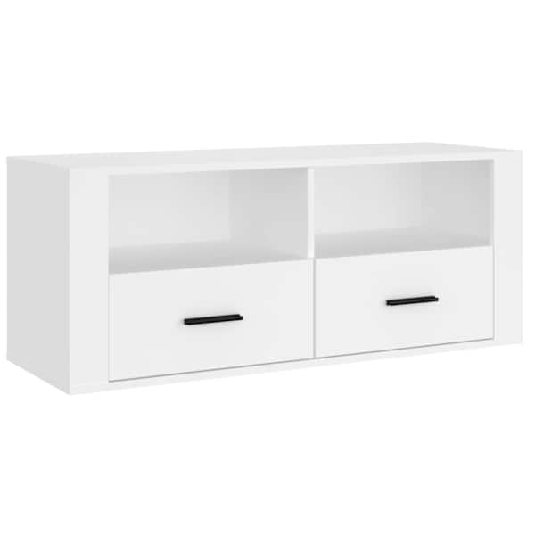 vidaXL telerikapp, valge, 100 x 35 x 40 cm, tehispuit