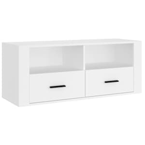 TV skříňka bílá 100 x 35 x 40 cm kompozitní dřevo - obrázek 2