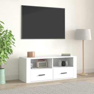 TV skříňka bílá 100 x 35 x 40 cm kompozitní dřevo - obrázek 1