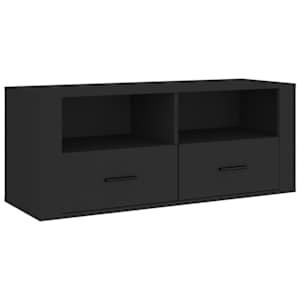 TV skříňka černá 100 x 35 x 40 cm kompozitní dřevo - obrázek 2