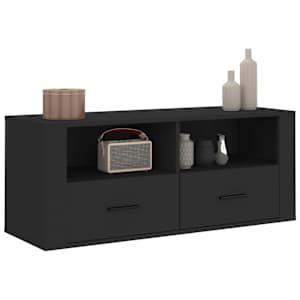 TV skříňka černá 100 x 35 x 40 cm kompozitní dřevo - obrázek 4