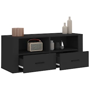TV skříňka černá 100 x 35 x 40 cm kompozitní dřevo - obrázek 5