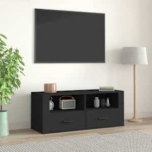 TV skříňka černá 100 x 35 x 40 cm kompozitní dřevo - obrázek 1
