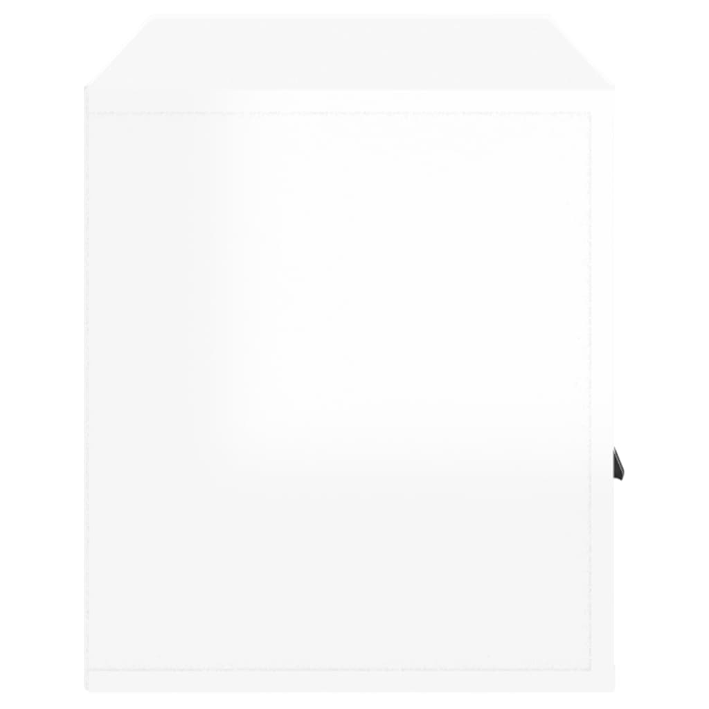 Meuble TV Blanc brillant 100x35x40 cm Bois d’ingénierie | meublestv.fr 9