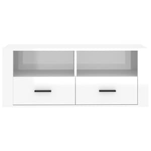TV skříňka lesklá bílá 100x35x40 cm kompozitní dřevo - obrázek 6