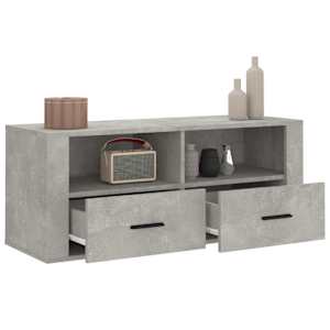 TV skříňka betonově šedá 100x35x40 cm kompozitní dřevo - obrázek 5