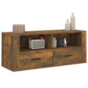 TV skříňka kouřový dub 100 x 35 x 40 cm kompozitní dřevo - obrázek 4