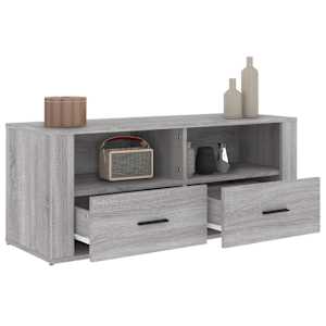 TV skříňka šedá sonoma 100 x 35 x 40 cm kompozitní dřevo - obrázek 5