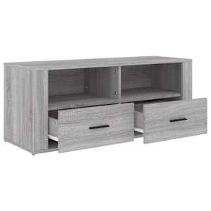 TV skříňka šedá sonoma 100 x 35 x 40 cm kompozitní dřevo - obrázek 6