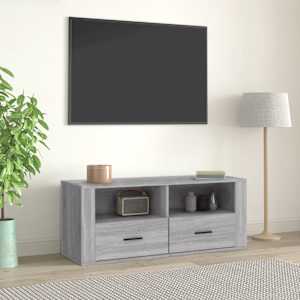 TV omarica siva sonoma 100x35x40 cm inženirski les