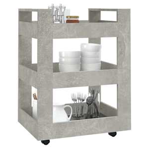 Kuchyňský vozík betonově šedá 60 x 45 x 80 cm kompozitní dřevo - obrázek 4
