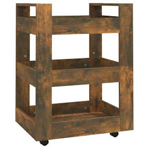 Kuchyňský vozík kouřový dub 60 x 45 x 80 cm kompozitní dřevo - obrázek 2