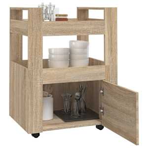 Kuchyňský vozík dub sonoma 60 x 45 x 80 cm kompozitní dřevo - obrázek 4