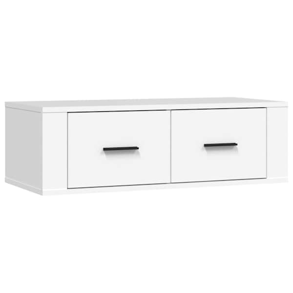 vidaXL seinakapp, valge, 80 x 36 x 25 cm, tehispuit