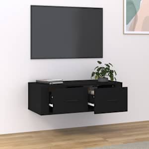 vidaXL Hanging TV Cabinet Black 80x36x25 cm Engineered Wood