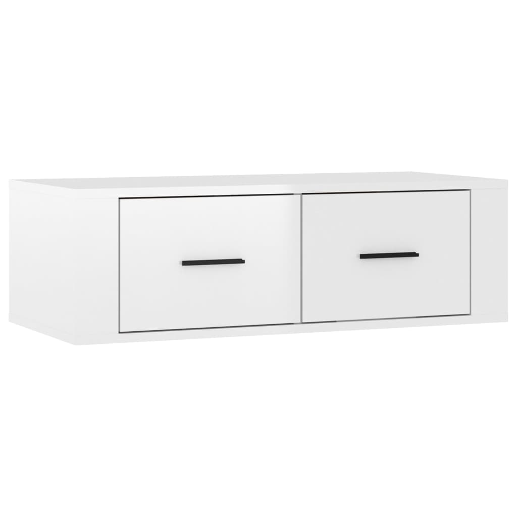 vidaXL Tv-hangmeubel 80x36x25 cm bewerkt hout hoogglans wit