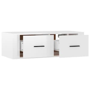Závěsná TV skříňka lesklá bílá 80 x 36 x 25 cm kompozitní dřevo - obrázek 7