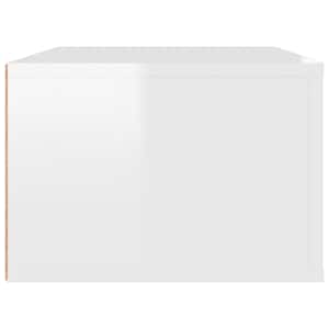 Závěsná TV skříňka lesklá bílá 80 x 36 x 25 cm kompozitní dřevo - obrázek 8