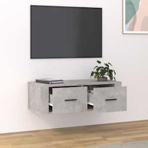 Závěsná TV skříňka betonově šedá 80x36x25 cm kompozitní dřevo - obrázek 3