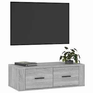 Závěsná TV skříňka šedá sonoma 80x36x25 cm kompozitní dřevo - obrázek 4