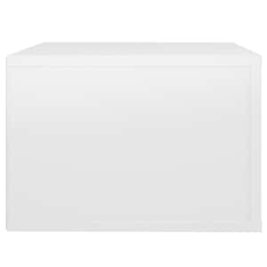 Nástěnné noční stolky 2 ks bílé s vysokým leskem 50x36x25 cm - obrázek 9