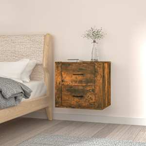 Nástěnný noční stolek kouřový dub 50x36x47 cm - obrázek 1