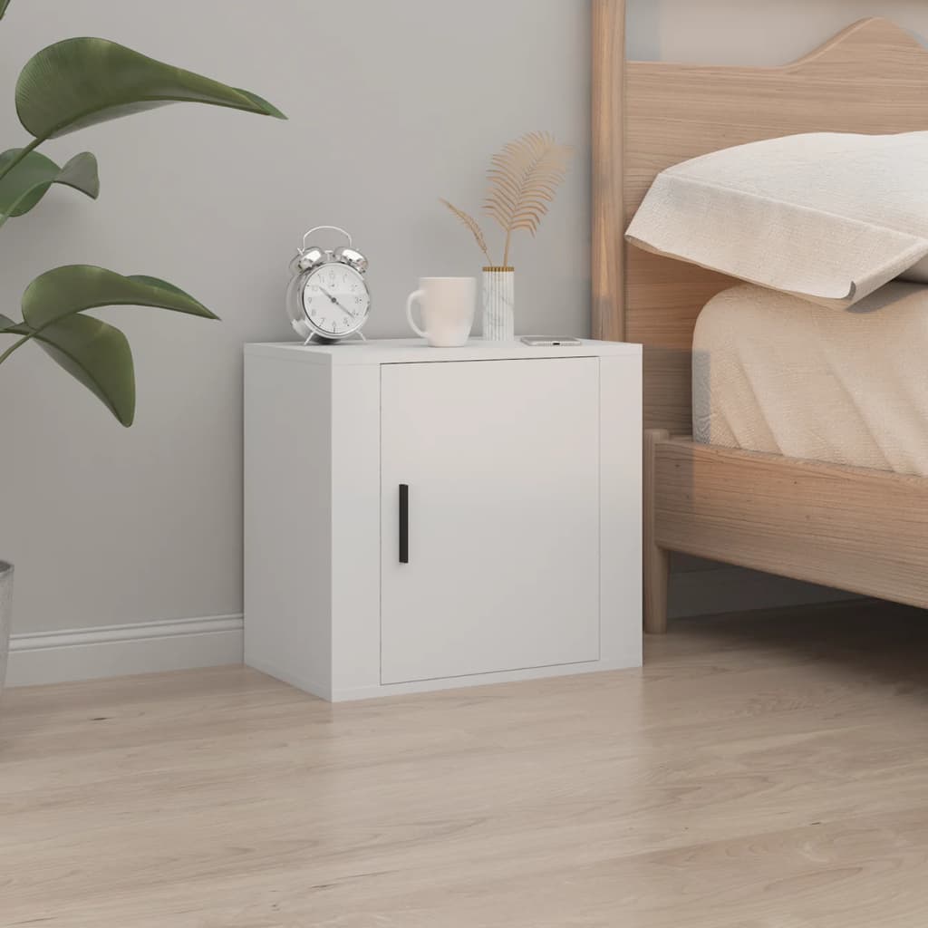 Mesita de noche para dormitorio, mesa de noche blanca con 2 cajones, mesa  auxiliar para dormitorio, sala de estar, sala de estar, oficina, mesa