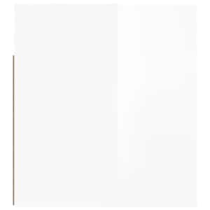 Nástěnné noční stolky 2 ks bílé s vysokým leskem 50x36x40 cm - obrázek 8