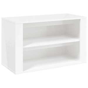 Botník bílý s vysokým leskem 75 x 35 x 45 cm kompozitní dřevo - obrázek 2