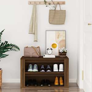 vidaXL Lentyna batams, rudos ąžuolo spalvos, 75x35x45cm, mediena