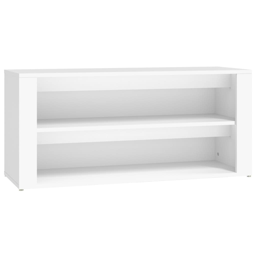 vidaXL Botník bílý 100 x 35 x 45 cm kompozitní dřevo