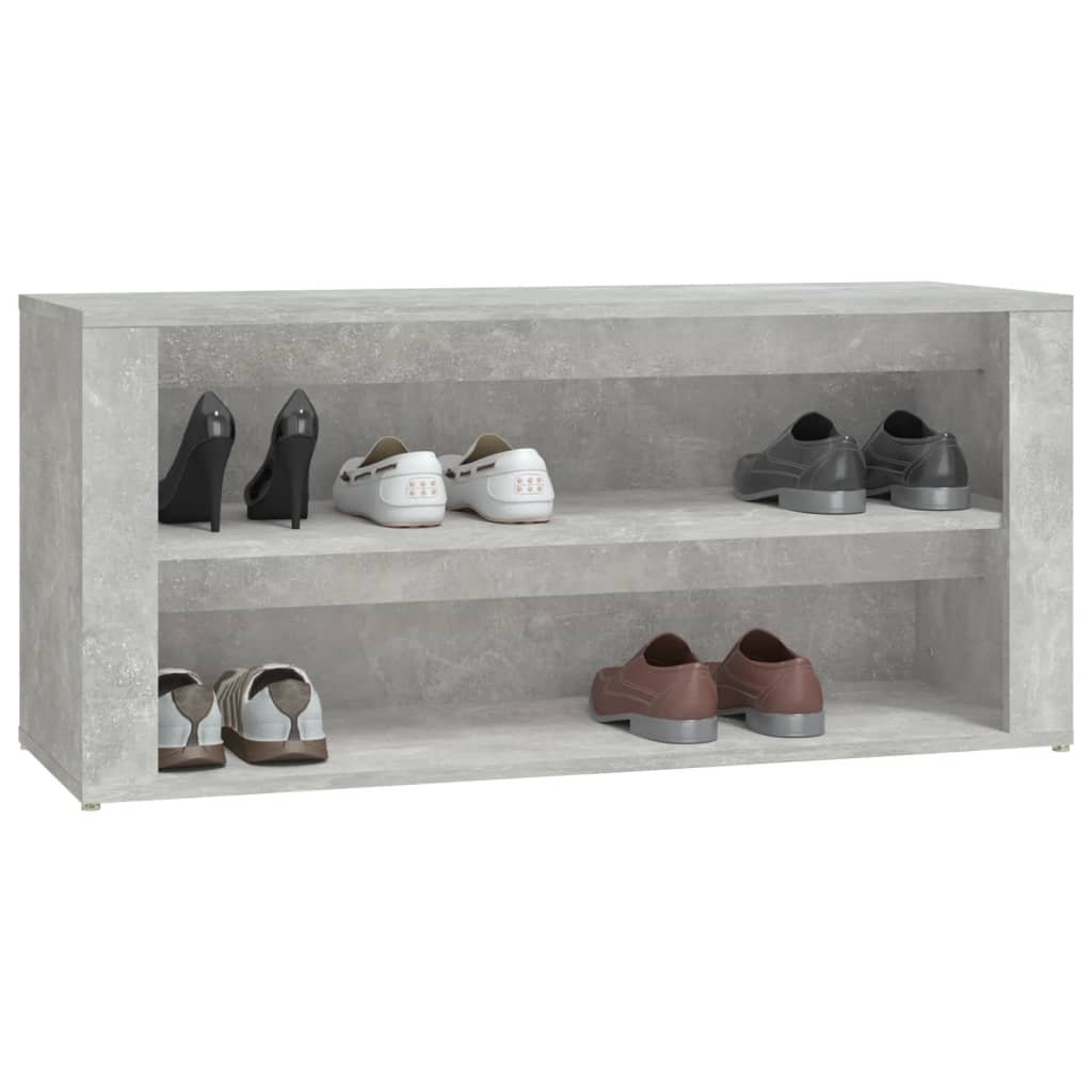 Półka na buty, betonowa szarość, 100x35x45 cm