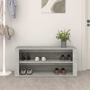 Botník betonově šedý 100 x 35 x 45 cm kompozitní dřevo - obrázek 3