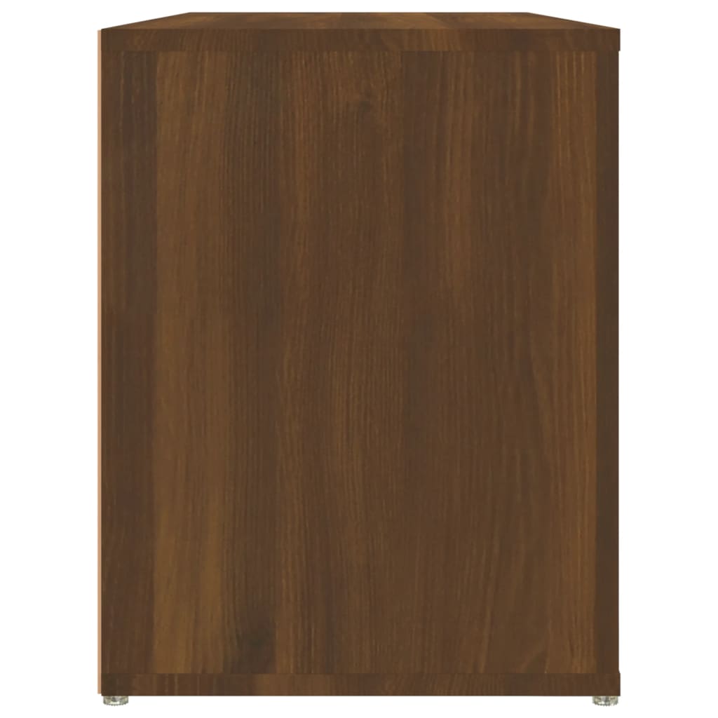 barna tölgy színű szerelt fa cipőtartó 100x35x45 cm