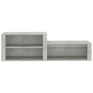Botník betonově šedý 150 x 35 x 45 cm kompozitní dřevo - obrázek 5