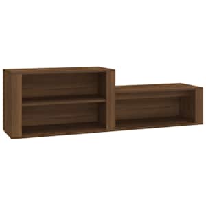 vidaXL kingakapp, pruun tamm, 150x35x45 cm, tehispuit
