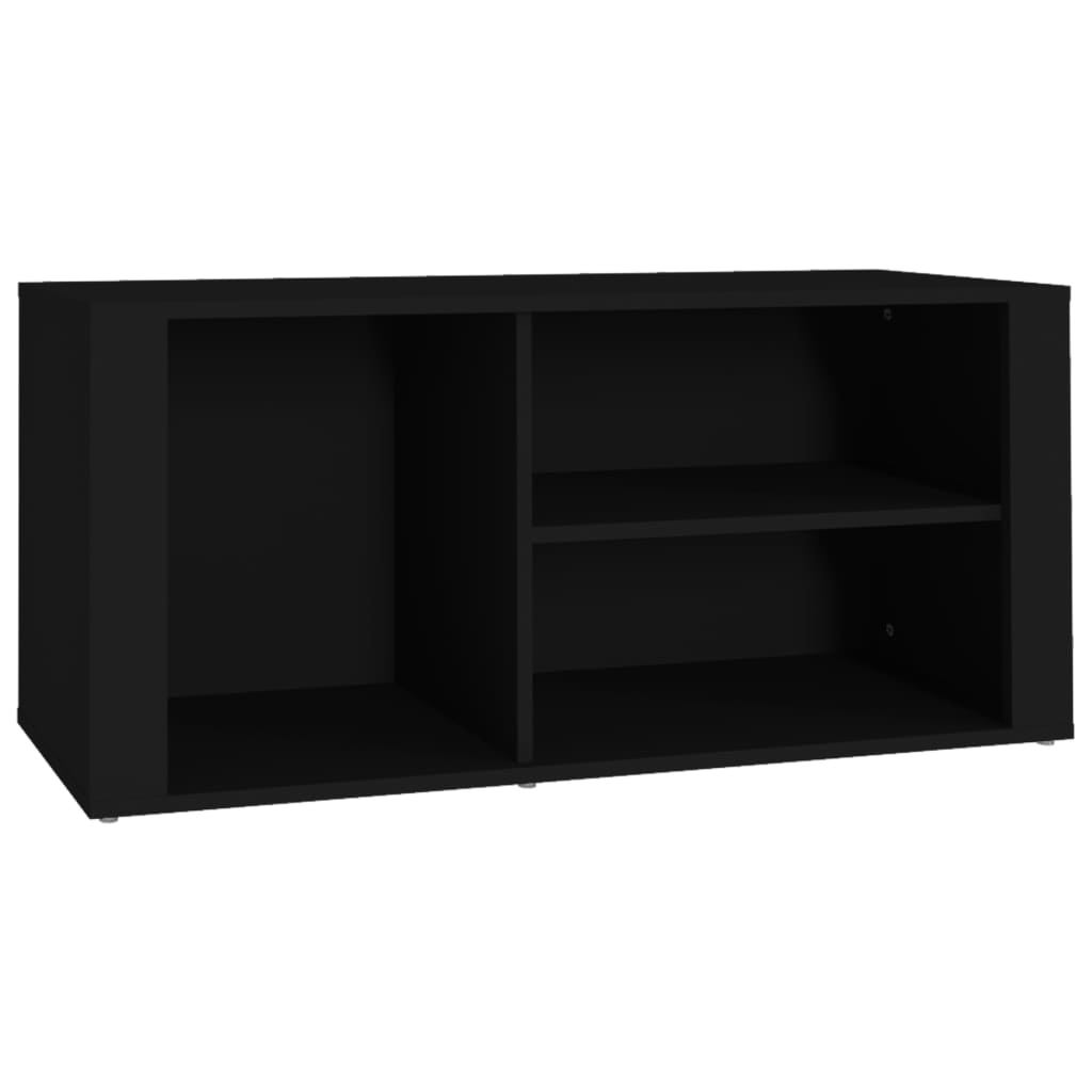 vidaXL Schoenenkast 100x35x45 cm bewerkt hout zwart