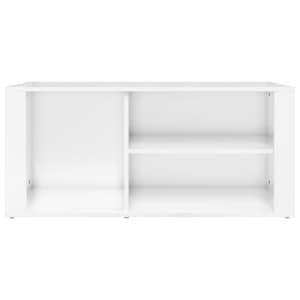 Botník bílý s vysokým leskem 100 x 35 x 45 cm kompozitní dřevo - obrázek 5