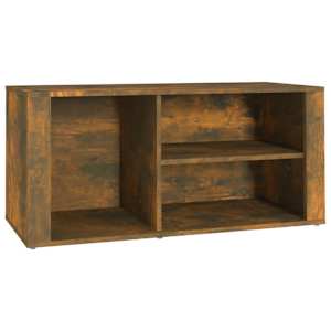 vidaXL kingakapp, suitsutatud tamm, 100x35x45 cm, tehispuit