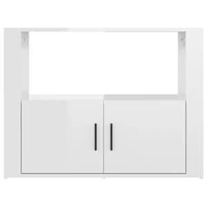Příborník bílý s vysokým leskem 80x30x60 cm kompozitní dřevo - obrázek 6