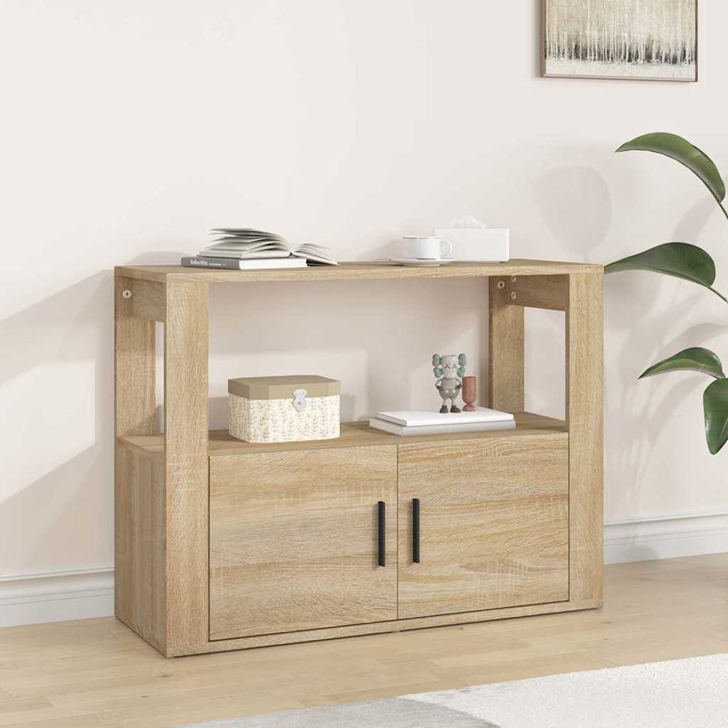 vidaXL skænk 80x30x60 cm konstrueret træ sonoma-eg